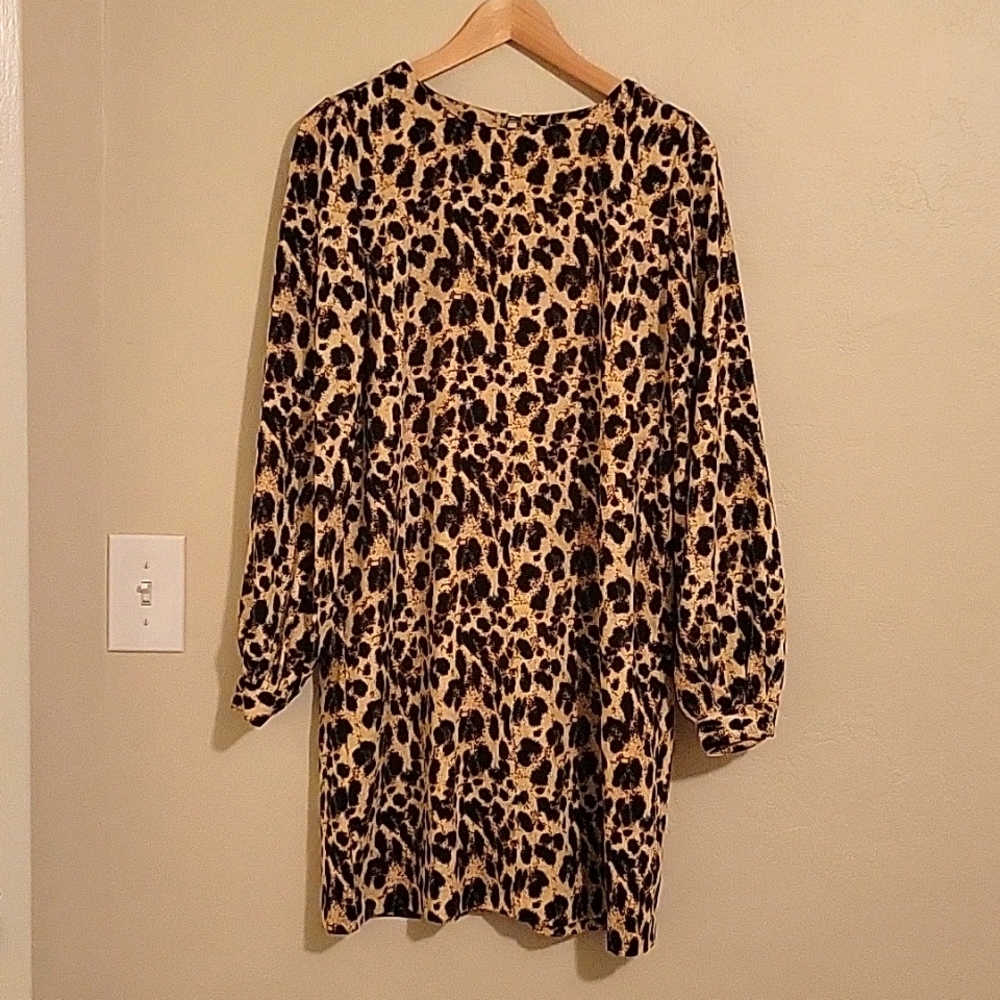 60s inspired animal print dress